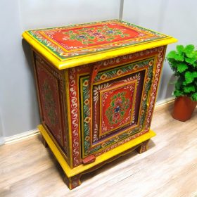 kh28 140 orange right indian furniture painted bedside tables main