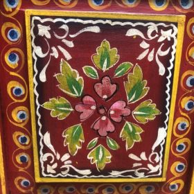 kh28 140 red left indian furniture painted bedside tables artwork