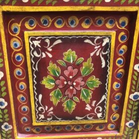 kh28 140 red right indian furniture painted bedside tables artwork