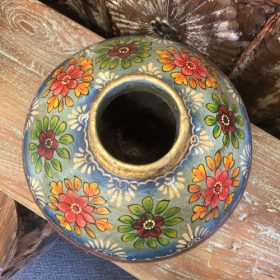 kh28 170 indian furniture hand painted water pots blue above