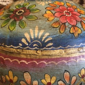 kh28 170 indian furniture hand painted water pots blue artwork