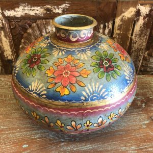 kh28 170 indian furniture hand painted water pots blue main