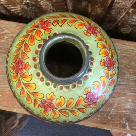 kh28 170 indian furniture hand painted water pots green above