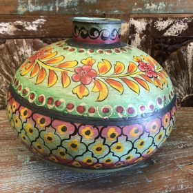 kh28 170 indian furniture hand painted water pots green main
