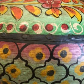 kh28 170 indian furniture hand painted water pots green artwork
