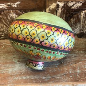 kh28 170 indian furniture hand painted water pots green bottom