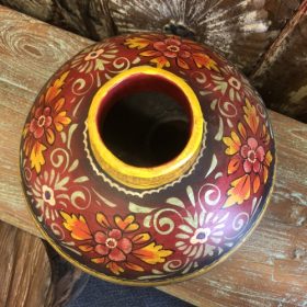 kh28 170 indian furniture hand painted water pots red above