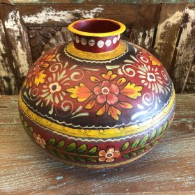 kh28 170 indian furniture hand painted water pots red main