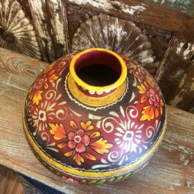 kh28 170 indian furniture hand painted water pots red top