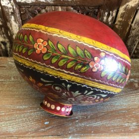 kh28 170 indian furniture hand painted water pots red bottom