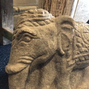 kh28 182 indian accessory gift carved stone elephant head