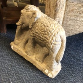 kh28 182 indian accessory gift carved stone elephant end