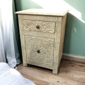 kh28 211 indian furniture one drawer bedside cabinet left side