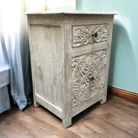 kh28 211 indian furniture one drawer bedside cabinet right side
