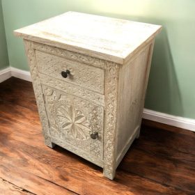 kh28 212 indian furniture one drawer bedside cabinet left side