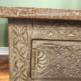 kh28 212 indian furniture one drawer bedside cabinet right carved