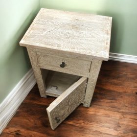 kh28 212 indian furniture one drawer bedside cabinet right open