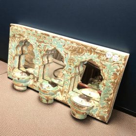 kh28 218 indian accessory gift stunning triple mirrors turquoise