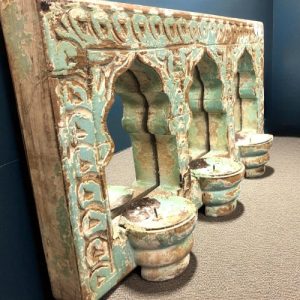 kh28 218 indian accessory gift stunning triple mirrors turquoise details