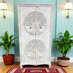 kh28 221 indian furniture 'tree of life' cabinet main
