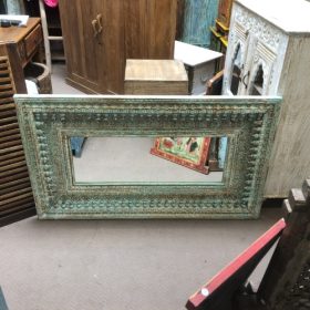 kh28 222 blue indian furniture stunning carved mirrors landscape
