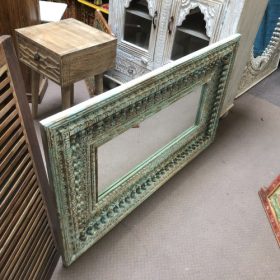 kh28 222 blue indian furniture stunning carved mirrors top