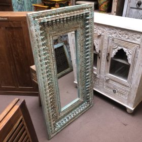 kh28 222 blue indian furniture stunning carved mirrors left
