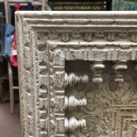 kh28 222 white indian furniture stunning carved mirror spindles