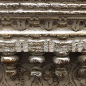 kh28 222 white indian furniture stunning carved mirror close