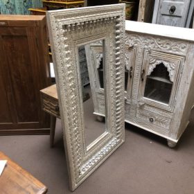 kh28 222 white indian furniture stunning carved mirror left