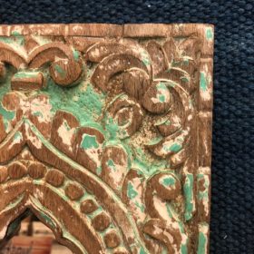 kh28 225 c indian accessory gift ornately carved mirrors green