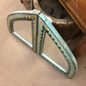 kh28 230 indian furniture hand painted arch mirror unique