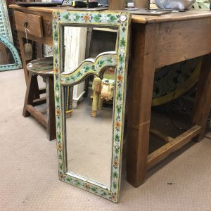kh28 231 indian furniture hand painted slim mirror main