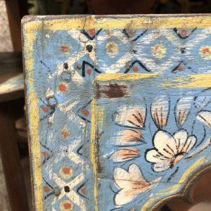 kh28 233 b indian furniture pale blue painted mirror artwork