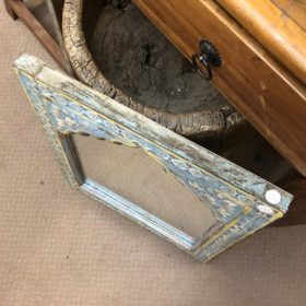kh28 233 b indian furniture pale blue painted mirror arch