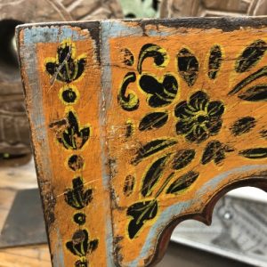 kh28 235 indian furniture slim orange painted mirror artwork