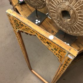 kh28 235 indian furniture slim orange painted mirror wooden