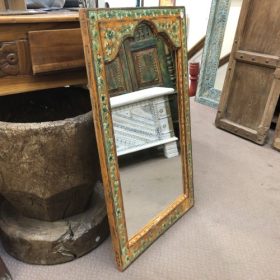 kh28 236 indian furniture orange and green mirror arch