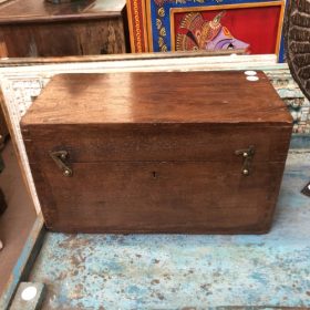 kh28 31 a indian accessory gift small old teak vintage box top
