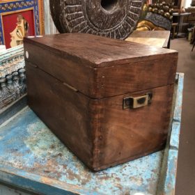 kh28 31 a indian accessory gift small old teak vintage box back