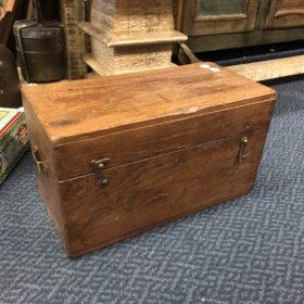 kh28 31 indian accessory gift small old teak vintage box niknaks