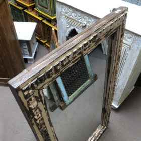 kh28 60 indian furniture rustic wooden mirror top portrait
