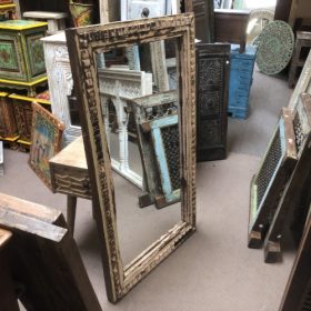 kh28 60 indian furniture rustic wooden mirror vertical