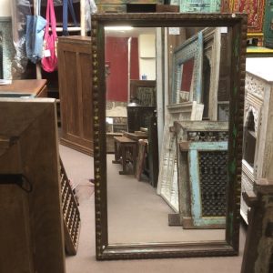 kh28 61 indian furniture natural wooden mirror portrait