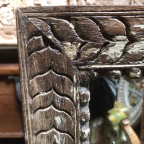 kh28 62 a indian furniture wooden foliate mirror carved