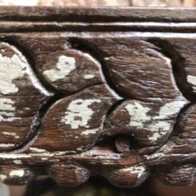 kh28 62 a indian furniture wooden foliate mirror close