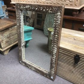 kh28 62 a indian furniture wooden foliate mirror right