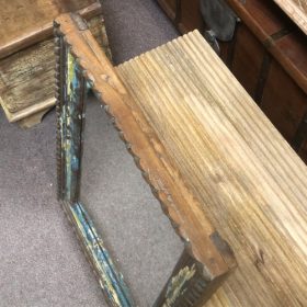 kh28 62 c indian furniture blue yellow wooden mirror top