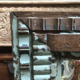 kh28 63 indian furniture multi carved wooden mirror paintwork