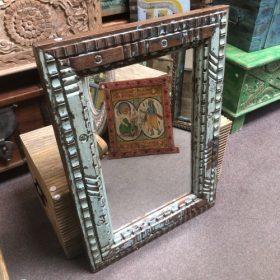 kh28 63 indian furniture multi carved wooden mirror left